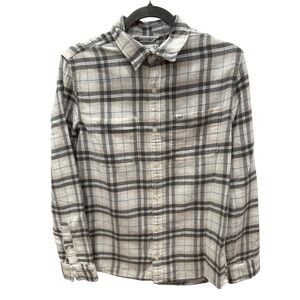Abercrombie Kids Plaid Flannel Button Up Shirt Boys Girls Size 15 16